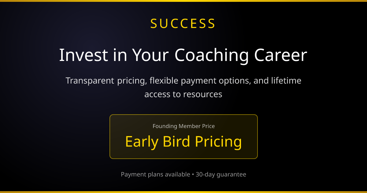 Coaching Certification Pricing | SUCCESS Certified Coach™ Program
